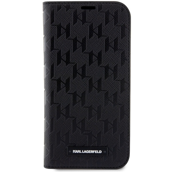 Etui Karl Lagerfeld KLBKP14SSAKLHPK iPhone 14 6.1" bookcase czarny/black Saffiano Monogram Case