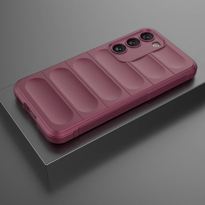 Etui Magic Shield Case Etui Do Samsung Galaxy S23+ Elastyczny Pancerny Pokrowiec Burgundowe Case