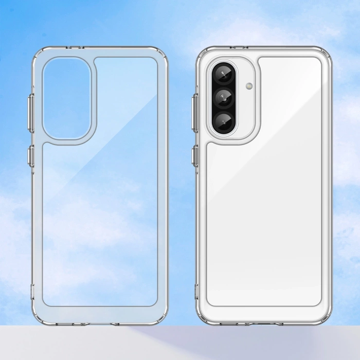 Etui Outer Space Case do Samsung Galaxy A56 pokrowiec z elastyczną ramką - przezroczyste