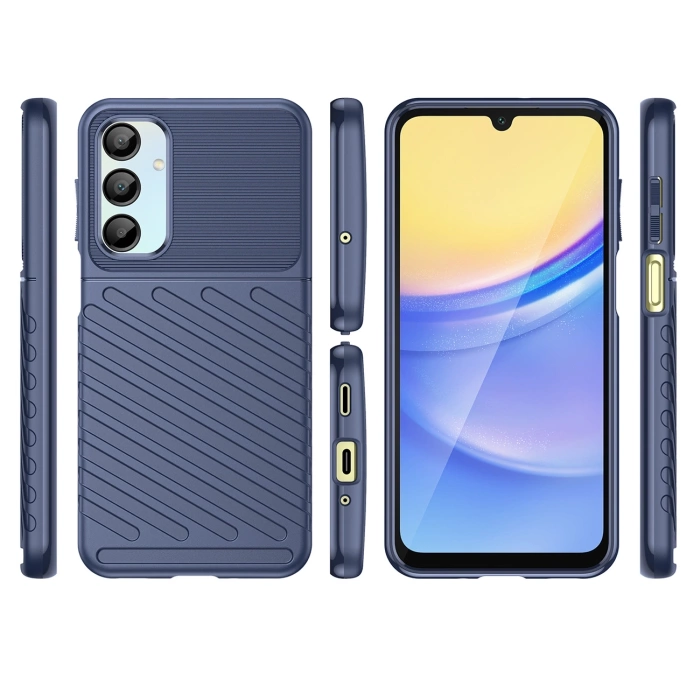 Etui Thunder Case na Samsung Galaxy A56/A36 silikonowy pancerny pokrowiec - niebieskie