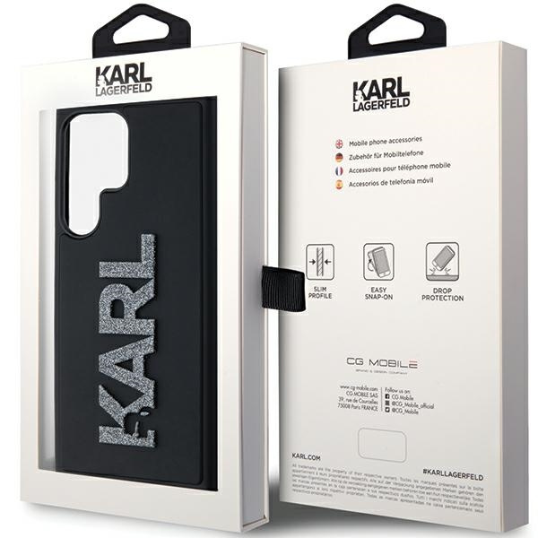 Etui Karl Lagerfeld KLHCS24L3DMBKCK S24 Ultra S928 czarny/black hardcase 3D Rubber Glitter Logo