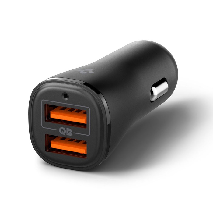 ŁADOWARKA SAMOCHODOWA SPIGEN ESSENTIAL EV302 2-PORT CAR CHARGER 30W CZARNA