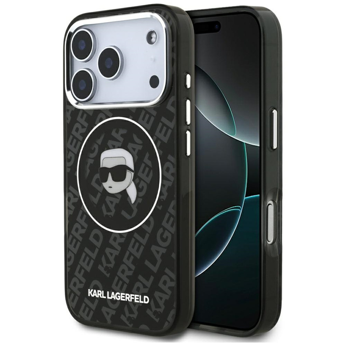 Etui Karl Lagerfeld IML Karl Head Logo   MagSafe do iPhone 17 Pro Max czarny