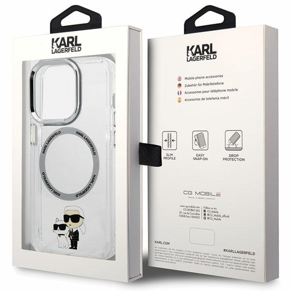 Etui Karl Lagerfeld KLHMP13LHNKCIT iPhone 13 Pro 6,1" hardcase transparent Iconic Karl&Choupette Magsafe Case