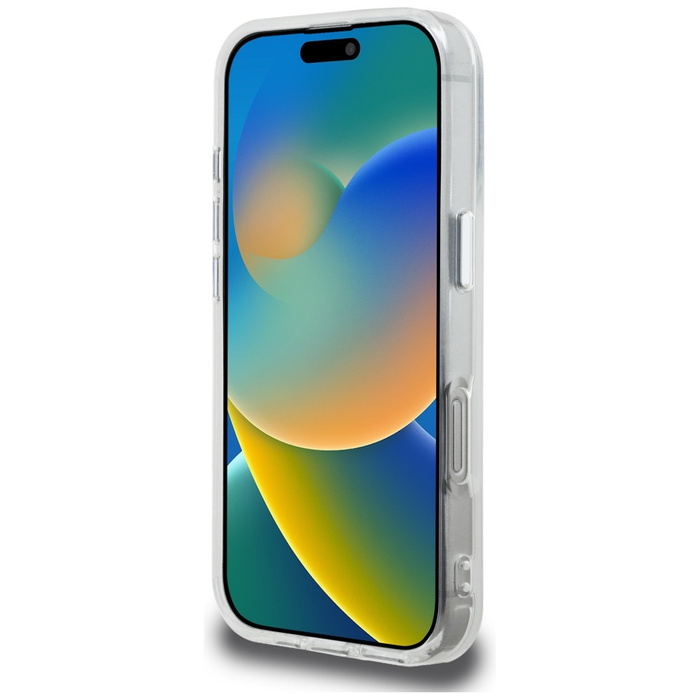 Etui Karl Lagerfeld IML Aquarelle Karl   & Choupette & Logo do iPhone 16 Pro biały