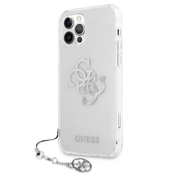 Etui GUESS Apple iPhone 12 Pro Max 4G Silver Charms Collection Bezbarwny Hardcase