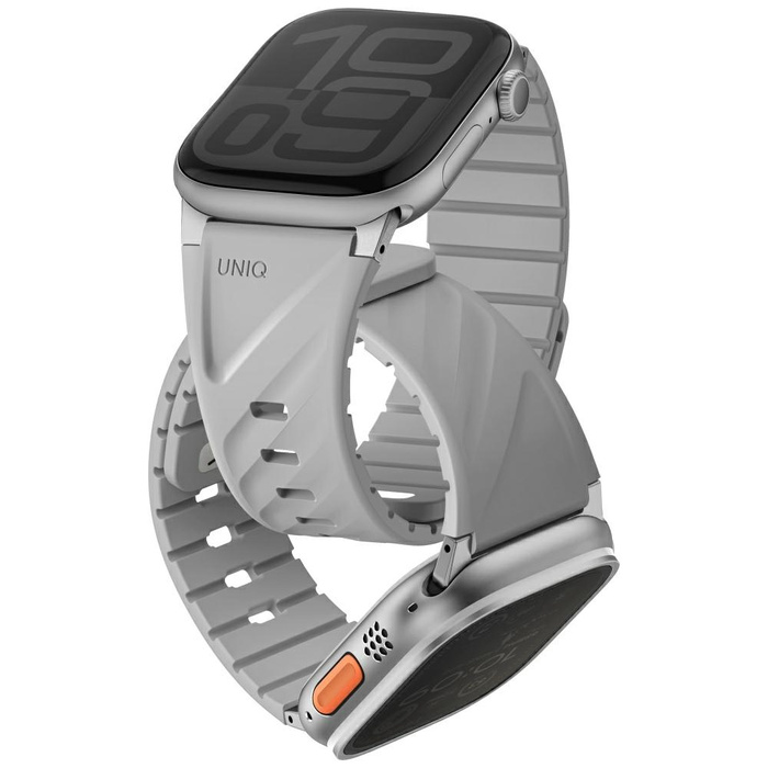 Pasek UNIQ Fluo Apple Watch 49/46/45/44/42/41/40mm Magnetic Szary