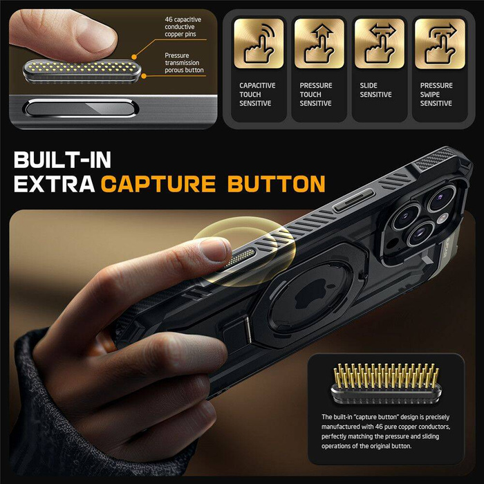 ETUI SUPCASE UB GRIP MAG MAGSAFE IPHONE 16 PRO MAX BLACK