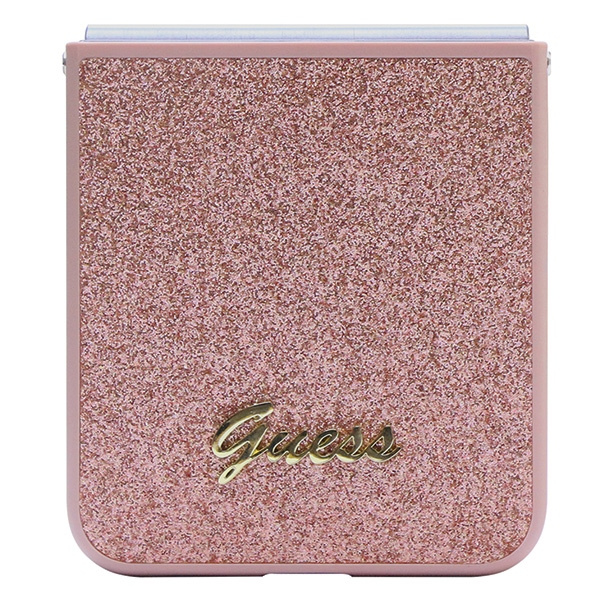 Etui Guess GUHCZF5HGGSHP F731 Galaxy Z Flip5 różowy/pink hardcase Glitter Script Case