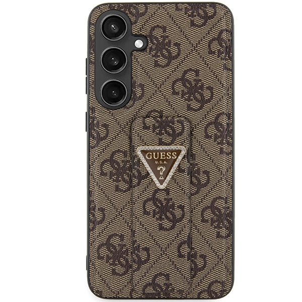 Etui Guess GUHCS24MPGS4TDW Samsung Galaxy S24 Plus S926 brązowy/brown hardcase Grip Stand 4G Triangle Strass Case