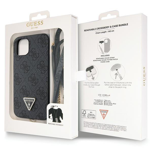 Etui Guess GUHCP14SP4TDSCPK iPhone 14 6.1" czarny/black hardcase Crossbody 4G Metal Logo Case