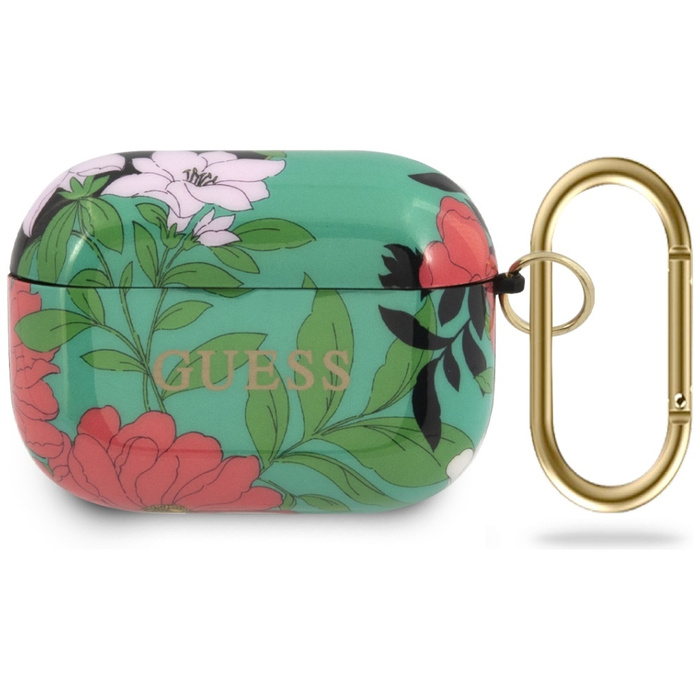 Etui GUESS Apple AirPods Pro Cover Flower Collection Zielony Case