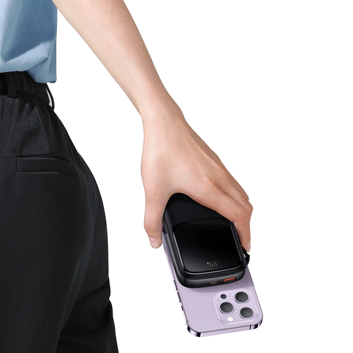 [PO ZWROCIE] Powerbank 10000mAh 20W Baseus Qpow Pro Overseas Edition + kabel USB C 3A - czarny