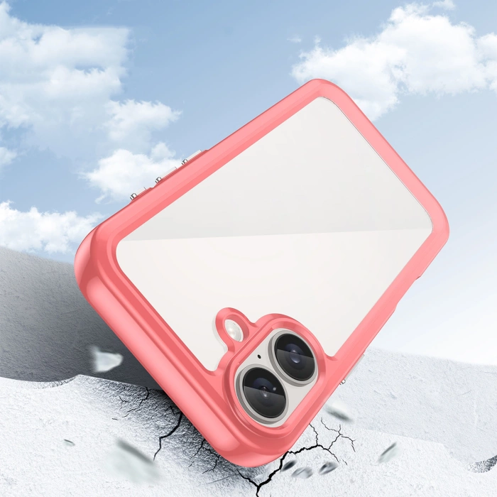 Etui Outer Space Case z żelową ramką do iPhone 16 Plus - czerwone