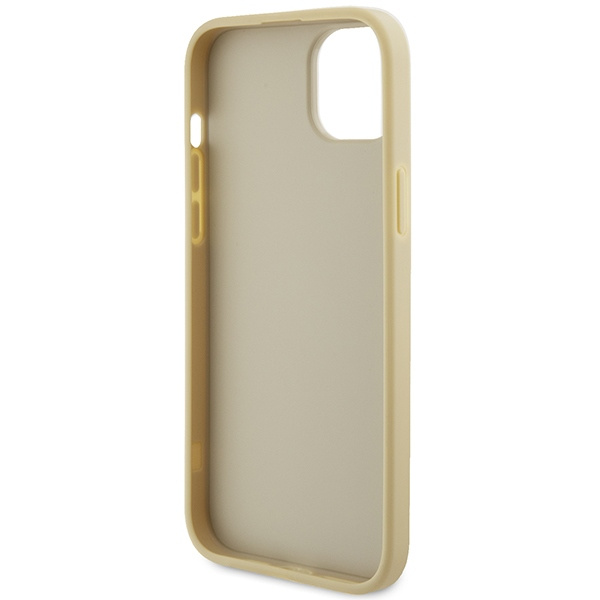 Etui Guess GUHCP15SPS4DGPD iPhone 15 6.1" złoty/gold hardcase Leather 4G Metal Logo Strass