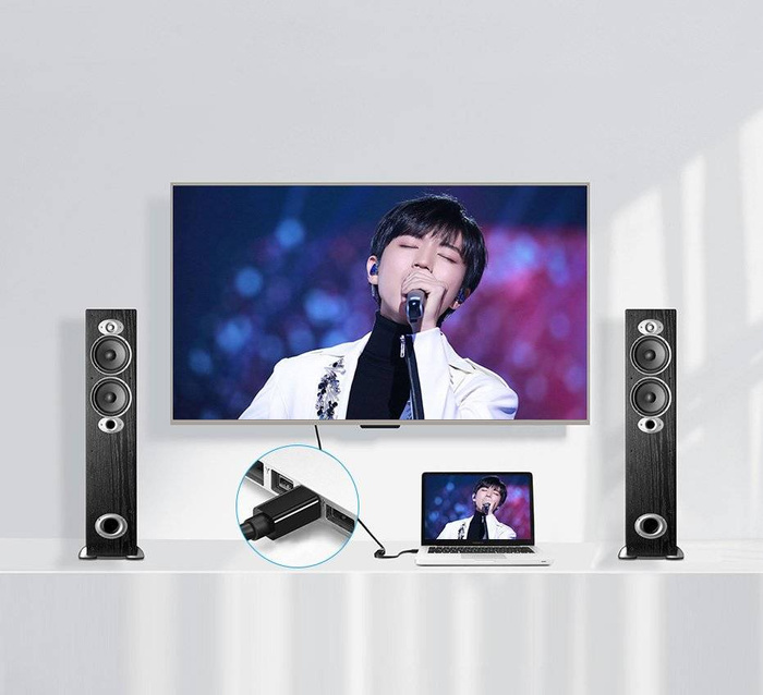 Ugreen kabel adapter przejściówka FHD (1080p) HDMI (żeński) - Mini DisplayPort (męski - Thunderbolt 2.0) biały (MD112 10460)