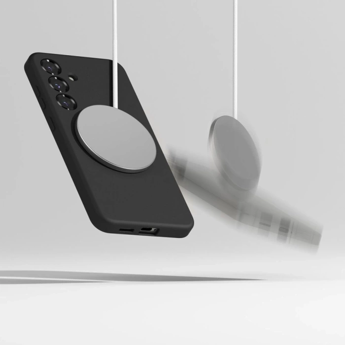 Etui RINGKE SILICONE MAGNETIC MAGSAFE GALAXY S25 BLACK