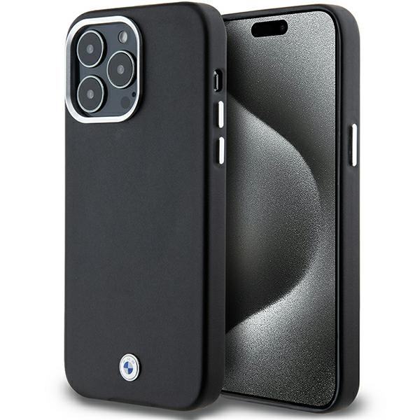 Etui Bmw Bmhmp15x23pufwk Iphone 15 Pro Max 6.7"czarny/black Signature Wrapped Metal Magsafe Case