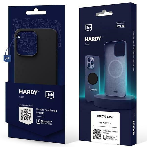 Etui 3MK Hardy Case iPhone 15 Pro Max 6.7" grafitowy/graphite MagSafe Case