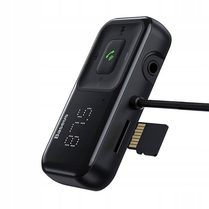 BASEUS Transmiter FM Bluetooth MP3 z ładowarką samochodową S-16 2 x USB 3,1A Fast Charger CCMT000201