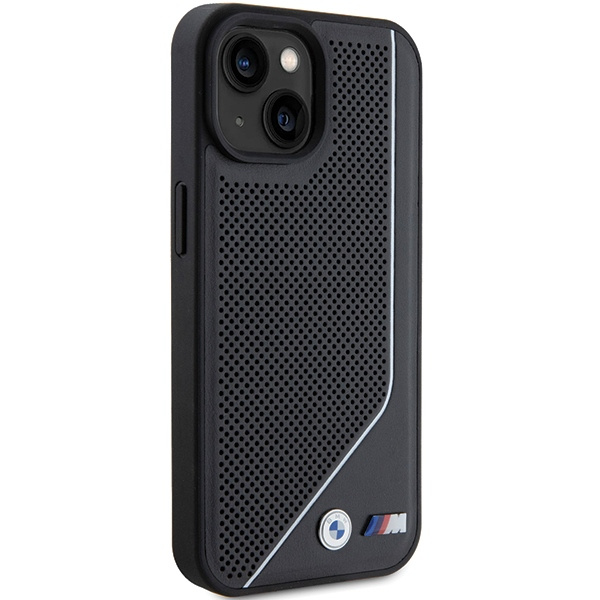 Etui Bmw Bmhmp15s23pucpk Iphone 15 / 14 / 13 6.1" Czarny/black Hardcase Perforated Twisted Line Magsafe Case