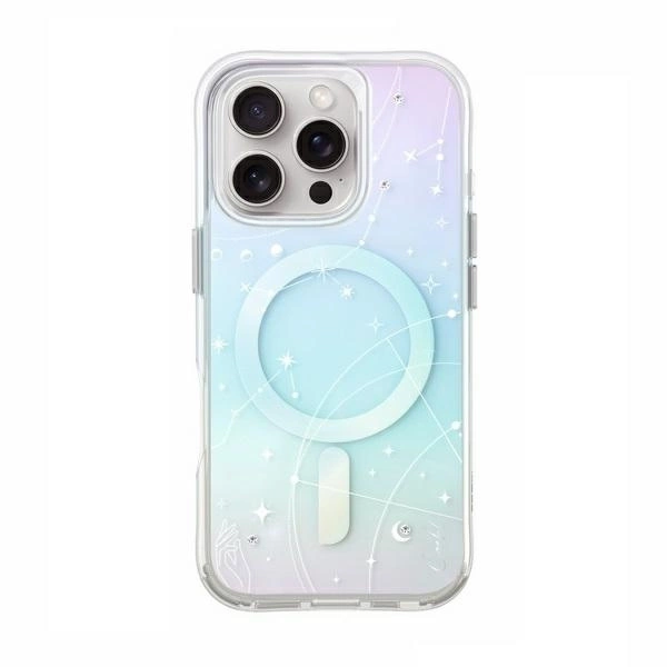 UNIQ etui Coehl Celest iPhone 16 Pro 6.3" Magnetic Charging opal/iridescent