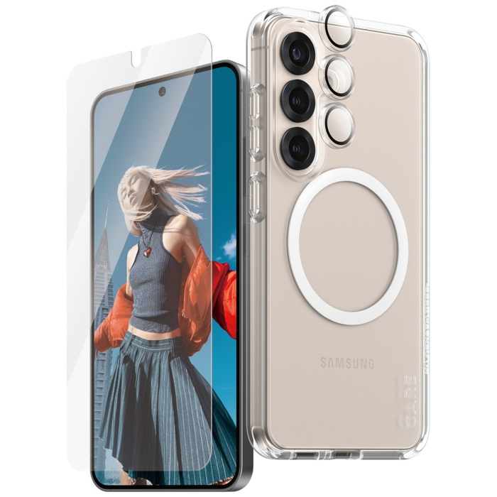 Zestaw ochronny CARE by PanzerGlass       Flagship 3w1 Etui+Szkło+Lens do Samsung Galaxy S25