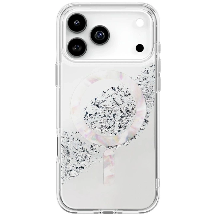 Etui UNIQ Coehl Crystelle do iPhone 17   Pro Max Magnetic Charging srebrny