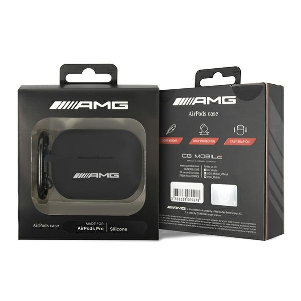 Etui AMG AMAPRBK AirPods Pro cover czarny/black Silicone Big Logo