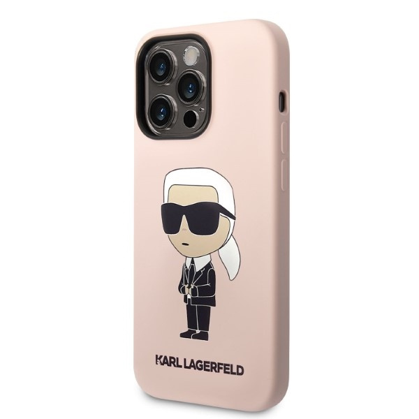 Etui KARL LAGERFELD Apple iPhone 14 Pro Max Silicone Ikonik Różowy Hardcase
