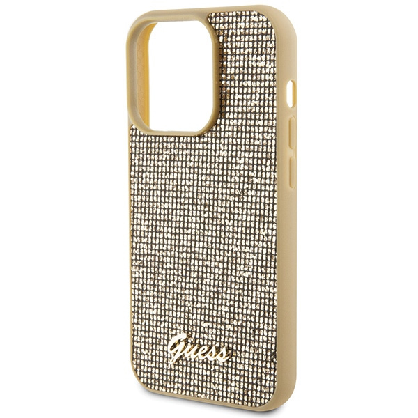 Etui Guess GUHCP15LPMSDGSD iPhone 15 Pro 6.1" złoty/gold hardcase Disco Metal Script Case