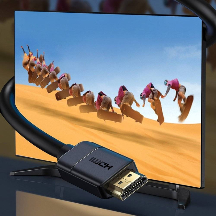 Baseus kabel przewód HDMI 2.0 4K 60 Hz 3D HDR 18 Gbps 2m czarny (CAKGQ-B01)