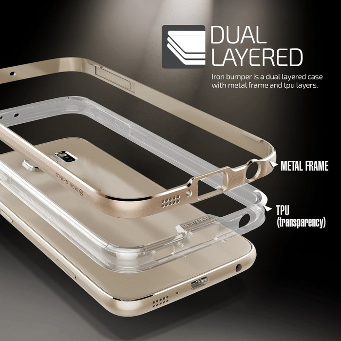 Etui Samsung Galaxy S6 VERUS Iron Bumper Gold Jak Spigen SGP Pokrowiec