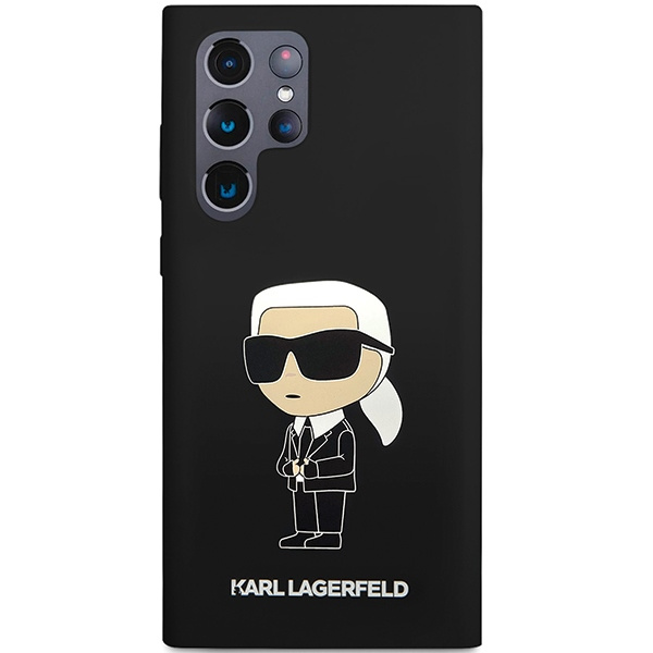 Etui Karl Lagerfeld KLHCS24LSNIKBCK S24 Ultra S928 hardcase czarny/black Silicone Ikonik Case