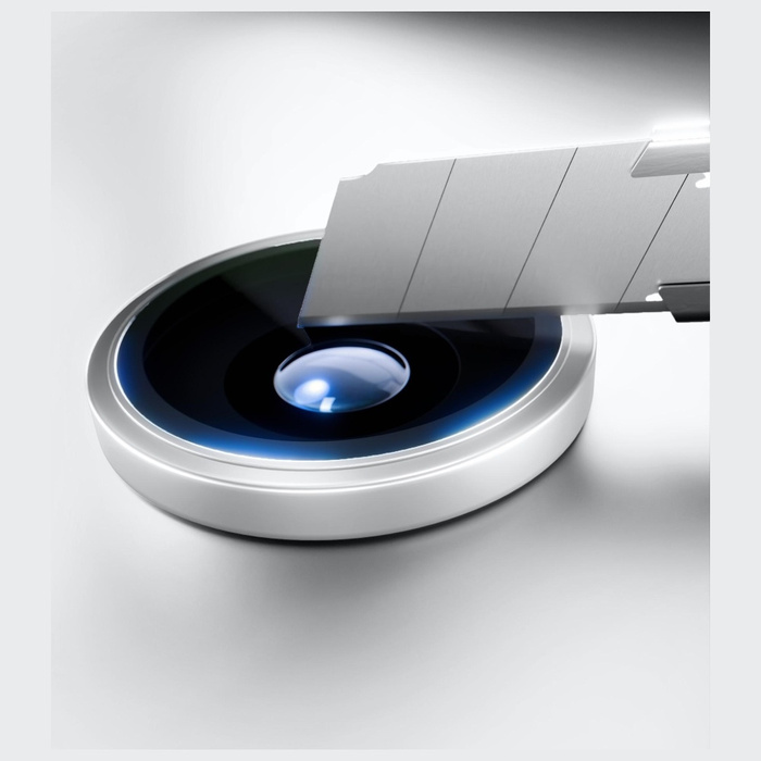 Ochrona na obiektyw aparatu 3MK iPhone 17 Pro /17 Pro Max HARDY Lens Protection Pro Srebrny