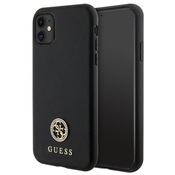 Etui Guess GUHCN61PS4DGPK iPhone 11 / Xr 6.1" czarny/black hardcase Strass Metal Logo Case