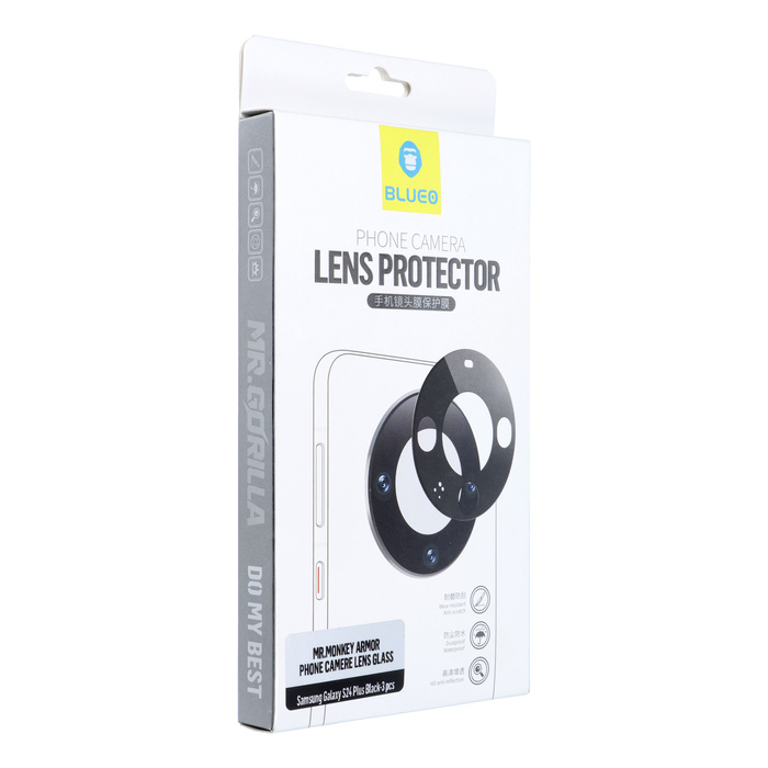 5D Mr. Monkey Armor Camera Glass (Hot Bending) - do Samsung Galaxy S24 / S25 czarny