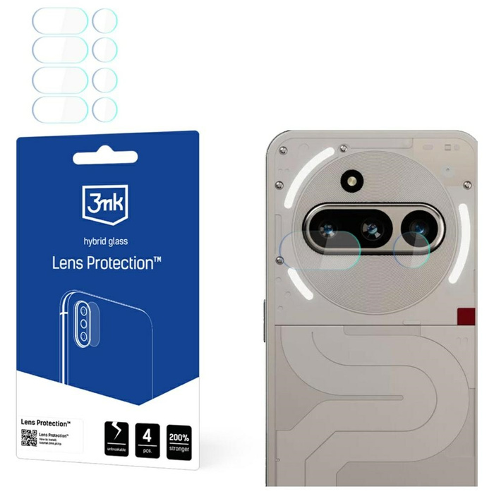 Ochrona na obiektyw aparatu 3MK Lens     Protect do Nothing Phone (3a) 4szt