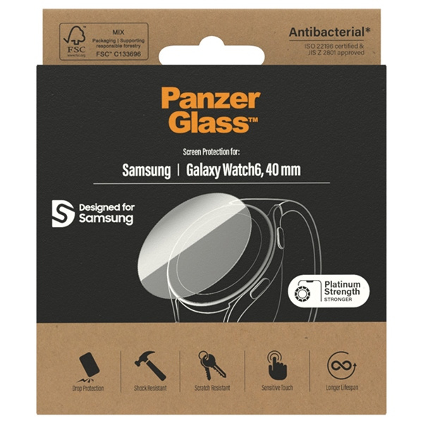 PanzerGlass Galaxy Watch 6 40mm Screen Protection Antibacterial 3683