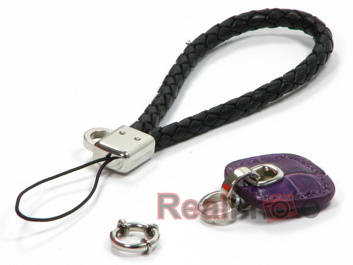 Eleganca Piękna Przywieszka Do Telefonu Fioletowa Ze Skóry Dyberg-Kern 