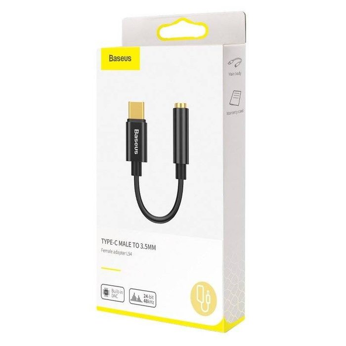 Przejściówka BASEUS Adapter Audio USB-C Mini Jack 3,5mm L54 Czarny