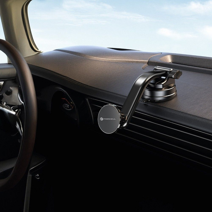 Uchwyt na telefon do samochodu magnetyczny Forcell F-Grip MagLuxe do szyby / deski / kratki czarny