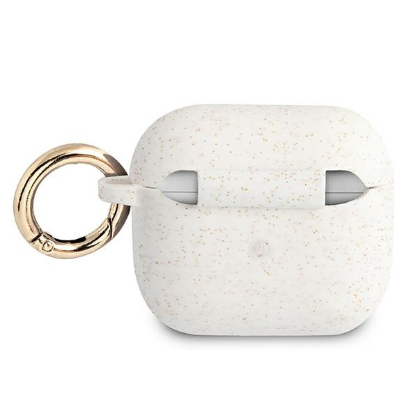 Etui GUESS Apple AirPods 3 Silicone Glitter Biały Case