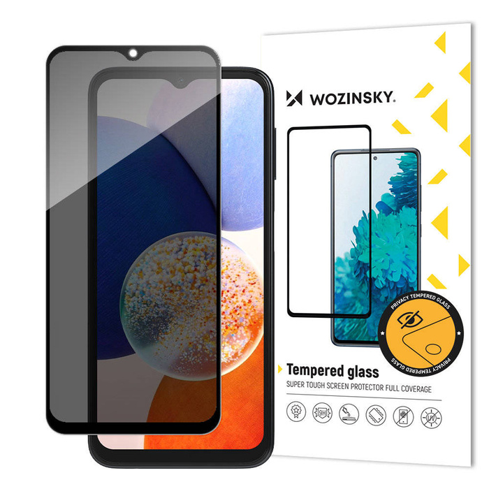 Wozinsky Privacy Glass szkło hartowane Samsung Galaxy A14 5G / Galaxy A14 / Galaxy A34 5G z filtrem Anti Spy prywatyzujące