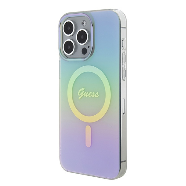 Etui Guess GUHMP15XHITSQ iPhone 15 Pro Max turkusowy/turquoise hardcase IML Iridescent MagSafe Case