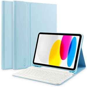 ETUI TECH-PROTECT SC PEN + KEYBOARD IPAD 10.9 2022 SKY BLUE