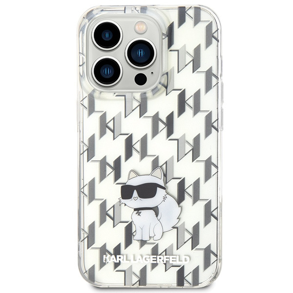 Etui Karl Lagerfeld KLHCP15LHNCMKLT iPhone 15 Pro 6.1" transparent hardcase Monogram Choupette Case