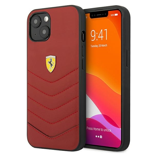 Etui FERRARI Apple iPhone 13 Off Track Quilted Czerwony Hardcase