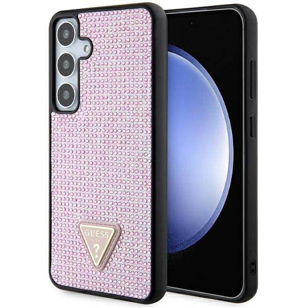 Etui Guess GUHCS24MHDGPPP S24+ S926 różowy/pink hardcase Rhinestone Triangle Case