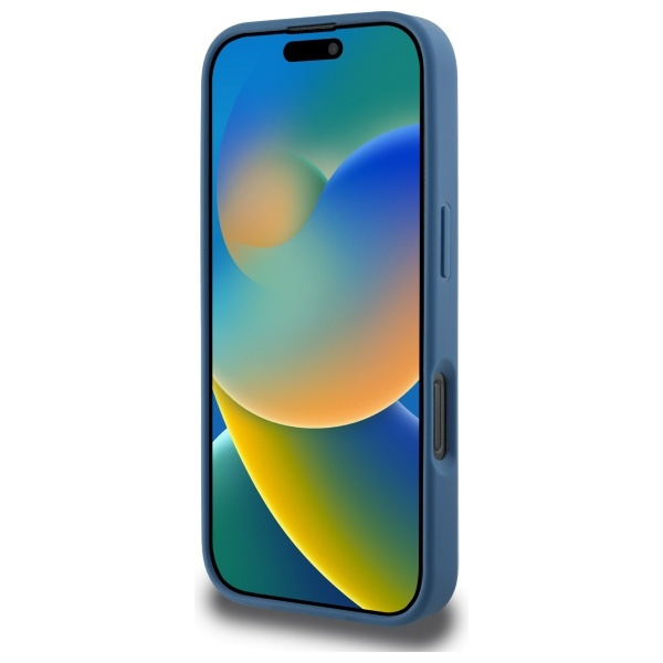 Etui Guess iPhone 16 Pro Max niebieski/blue MagSafe 4G Printed Stripes